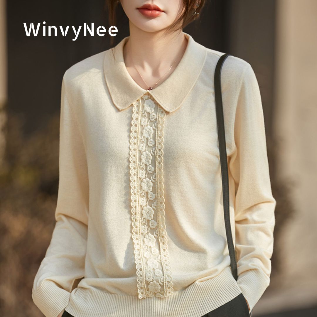 Women'S Formal Day Wear - Pulôver Feminino de Lã Fina Tricotado