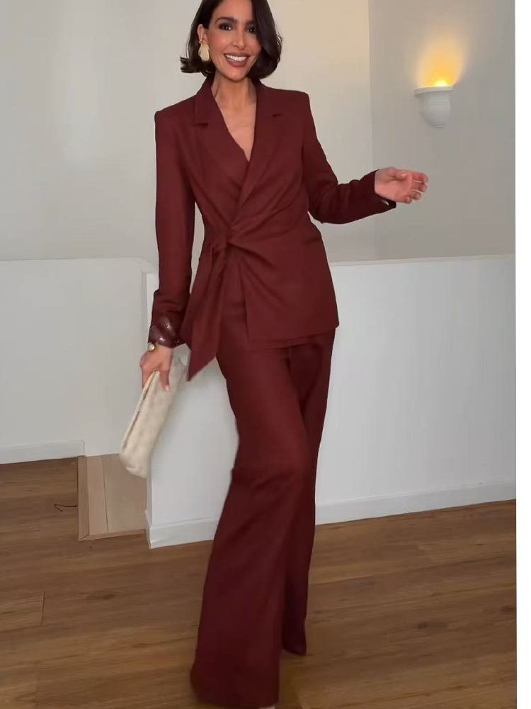 Women'S Formal Wear Pants - Conjunto de Blazer e Calças para