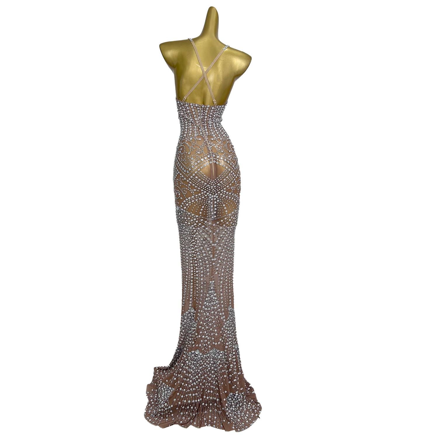 Women'S Formal Dinner Wear - Sexy ver através do banquete festa