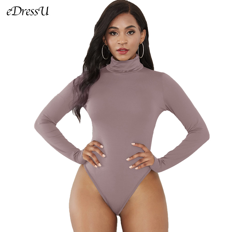 Turtleneck Bodysuit Office - Bodysuit feminino gola alta outono primavera