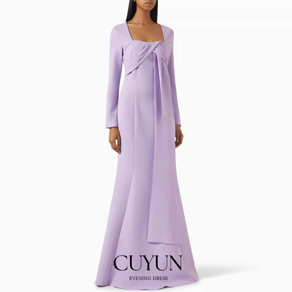Women'S Formal Dinner Wear - Cuyun personalizado lavanda vestidos de noite