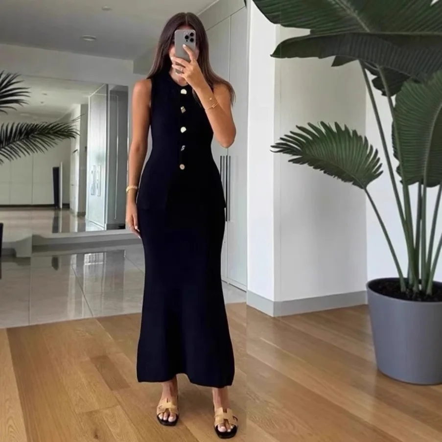 Women'S Formal Day Wear - Conjunto de 2 Peças: Top Bodycon