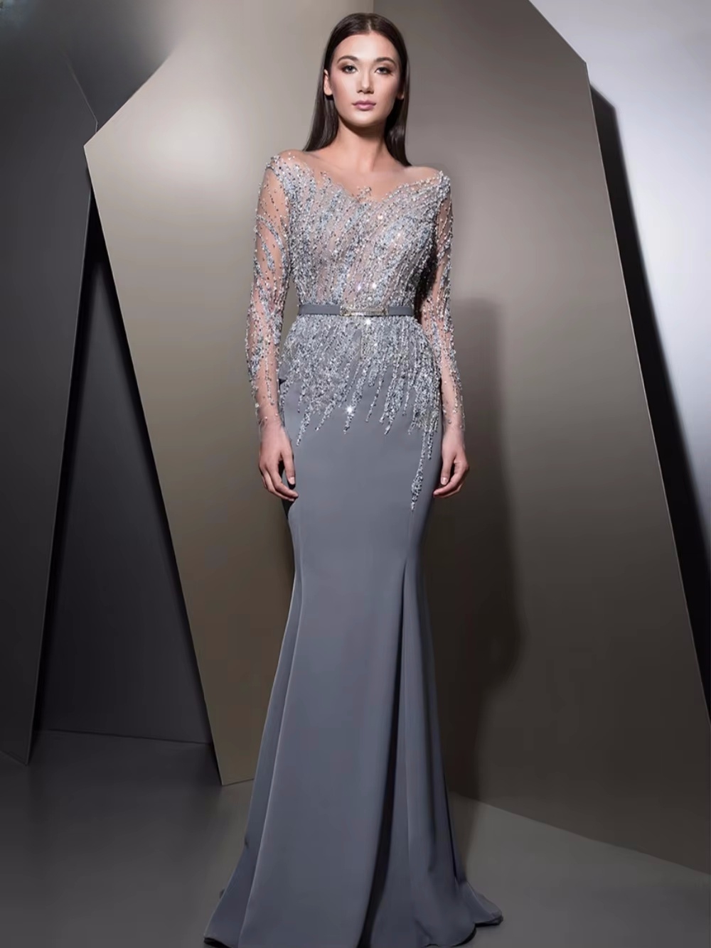 Graceprom ilusão manga longa v - Women'S Formal Dinner Wear avaliação e preço