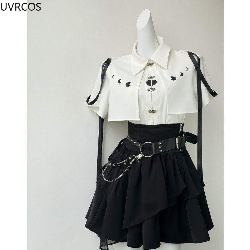Y2k estética lolita estilo 2 p - Japanese Women Formal Wear avaliação e preço