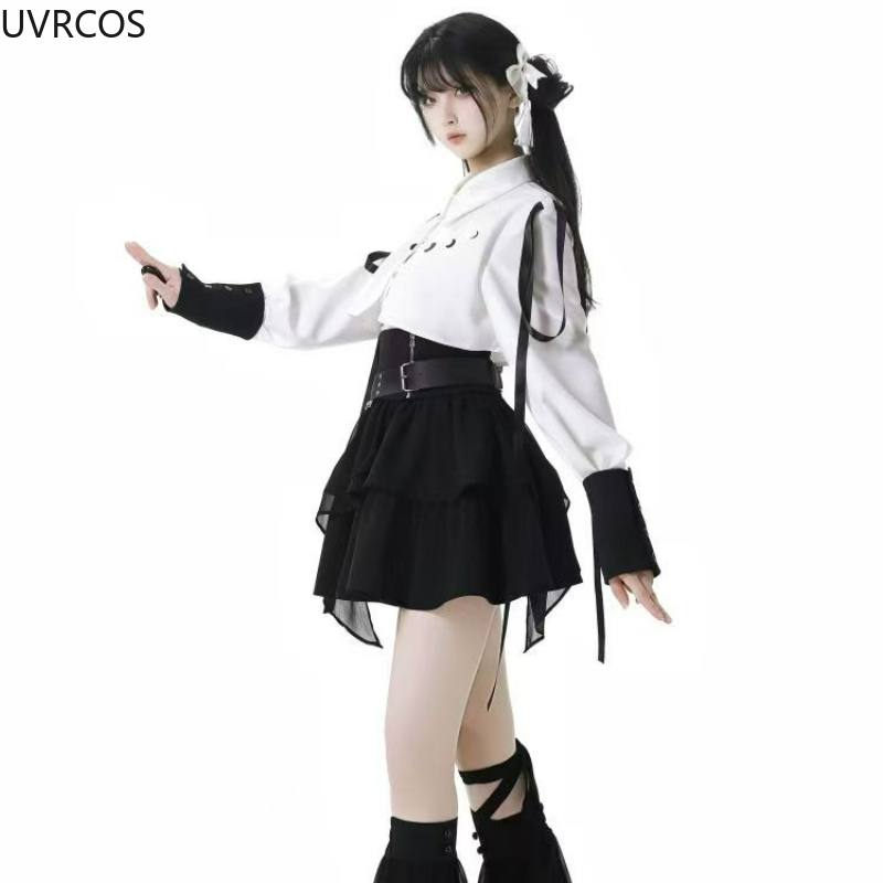 Y2k estética lolita estilo 2 p - Japanese Women Formal Wear avaliação e preço