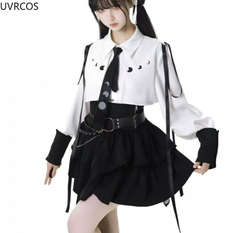 Y2k estética lolita estilo 2 p - Japanese Women Formal Wear avaliação e preço