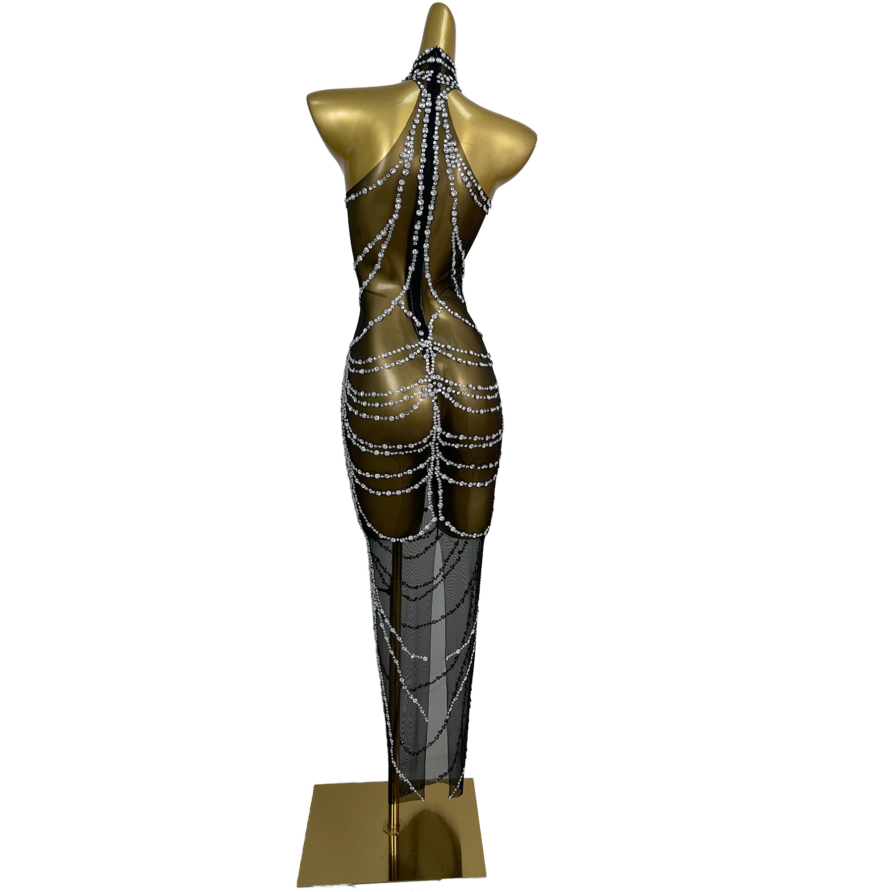 Vestido longo sexy sem mangas, - Women'S Formal Dinner Wear avaliação e preço