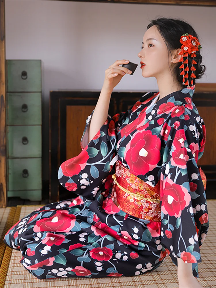 Estilo vintage feminino floral - Japanese Women Formal Wear avaliação e preço