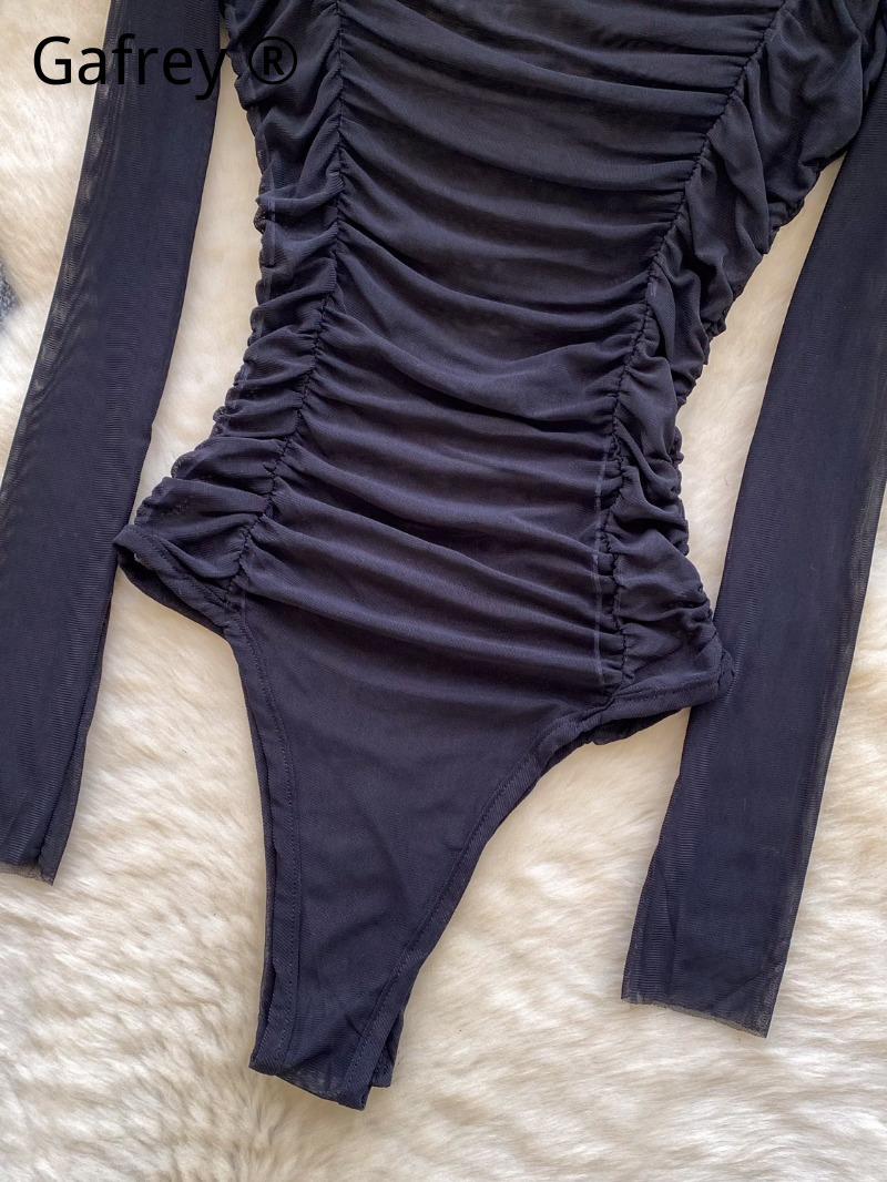Body Sexy Cinza de Malha Franz - Turtleneck Bodysuit Office avaliação e preço