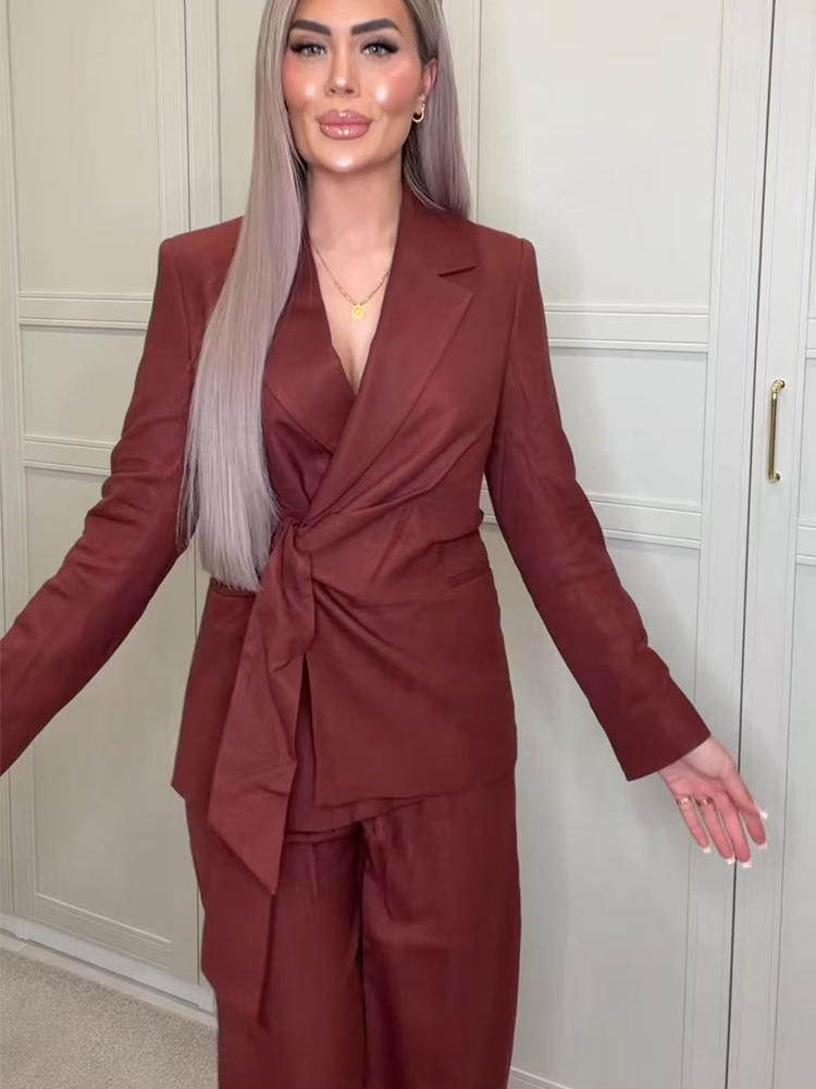 Conjunto de Blazer e Calças pa - Women'S Formal Wear Pants avaliação e preço