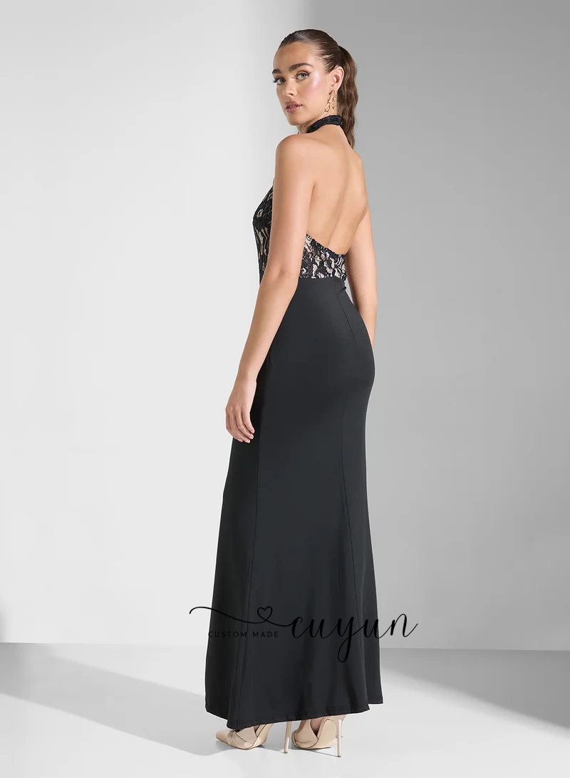 Cuyun personalizado preto sexy - Women'S Formal Dinner Wear avaliação e preço