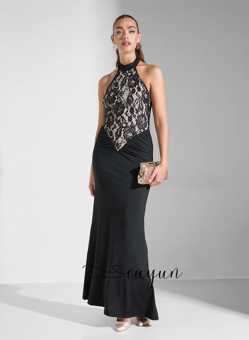 Cuyun personalizado preto sexy - Women'S Formal Dinner Wear avaliação e preço