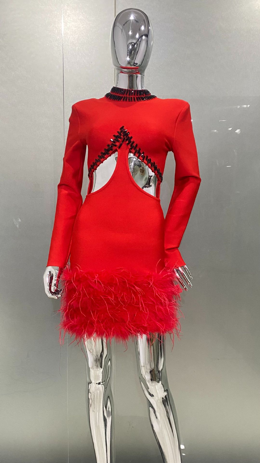 Vestido de Gala Vermelho Luxuo - Women'S Formal Dinner Wear avaliação e preço