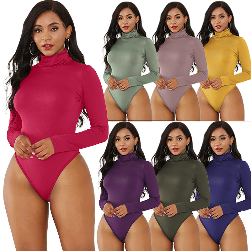 Bodysuit feminino gola alta ou - Turtleneck Bodysuit Office avaliação e preço