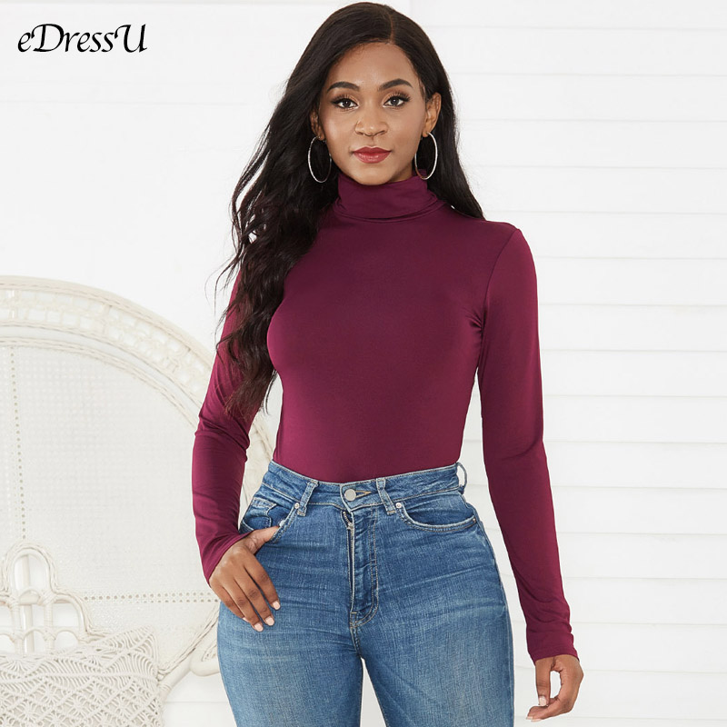 Bodysuit feminino gola alta ou - Turtleneck Bodysuit Office avaliação e preço