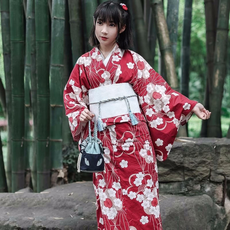 Quimono Yukata Japonês Vermelh - Japanese Women Formal Wear avaliação e preço