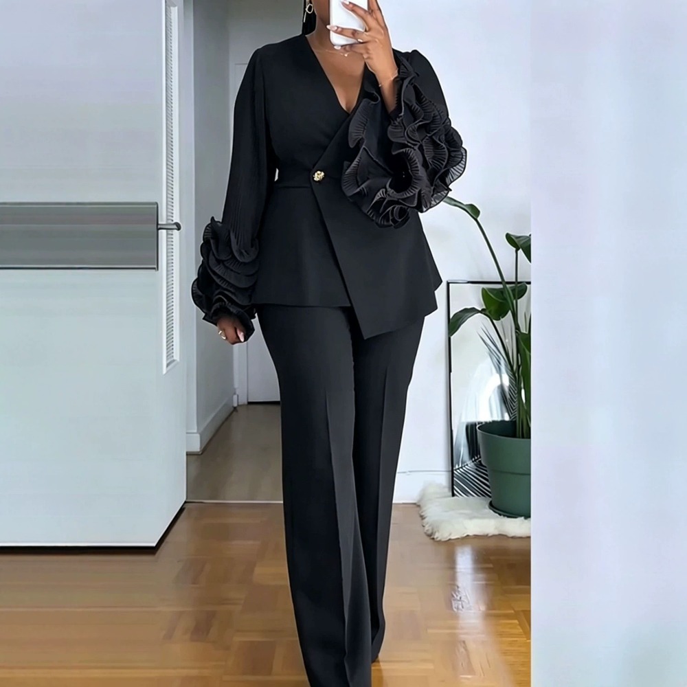 Conjunto feminino de 2 peças,  - Women Formal Wear Set avaliação e preço
