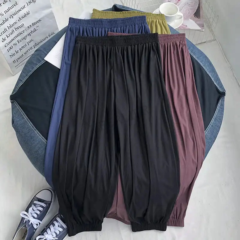 Plus size 6xl 150kg verão calç - Women'S Formal Wear Pants avaliação e preço