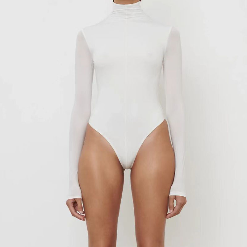 Camiseta Feminina de Manga Lon - Turtleneck Bodysuit Office avaliação e preço