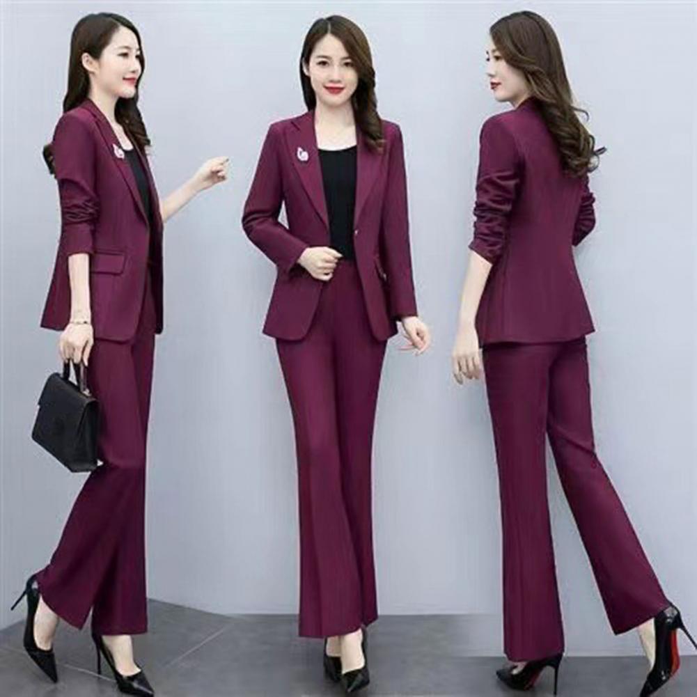 Conjunto de 2 Peças: Casaco Fo - Women'S Formal Wear Pants avaliação e preço